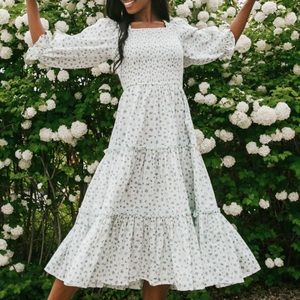 IVY CITY CO MADELINE DRESS IN BLUE